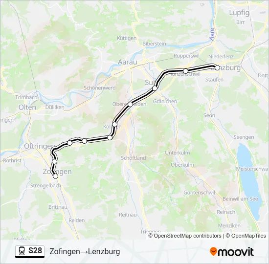 S28 Train Line Map