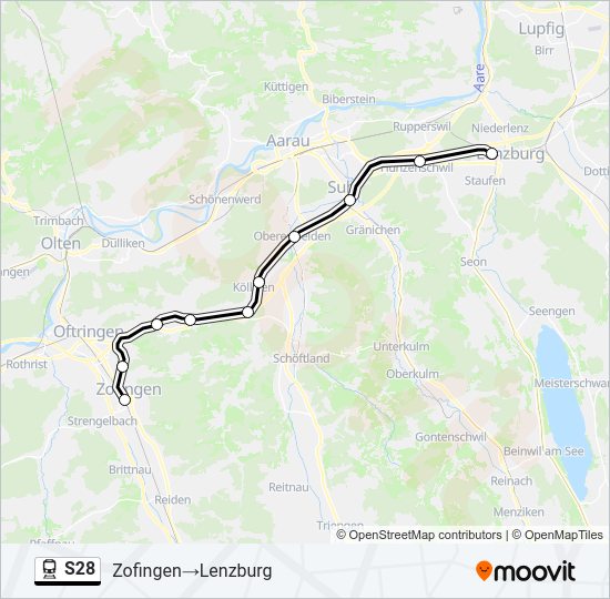 S28 Train Line Map