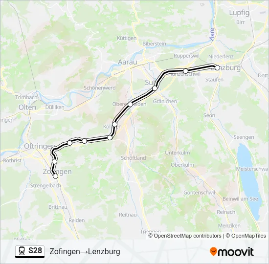 S28 Train Line Map
