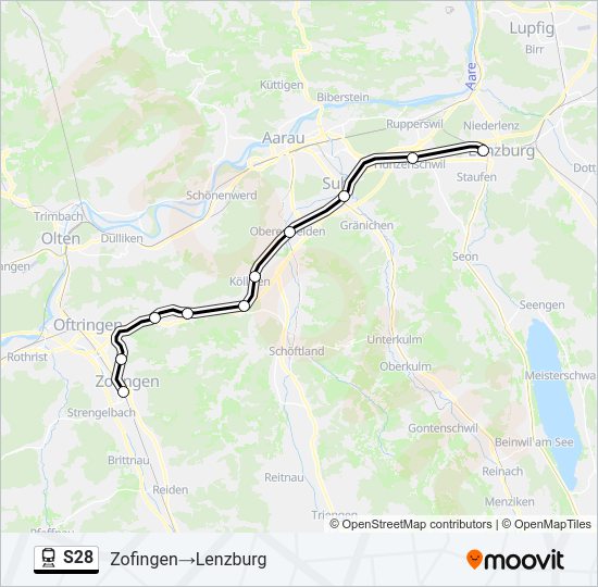 S28 Train Line Map