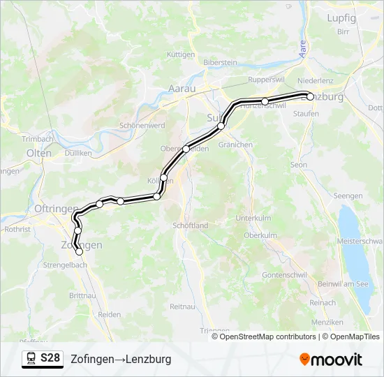 S28 Train Line Map