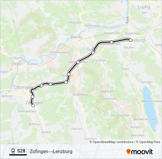 S28 Train Line Map