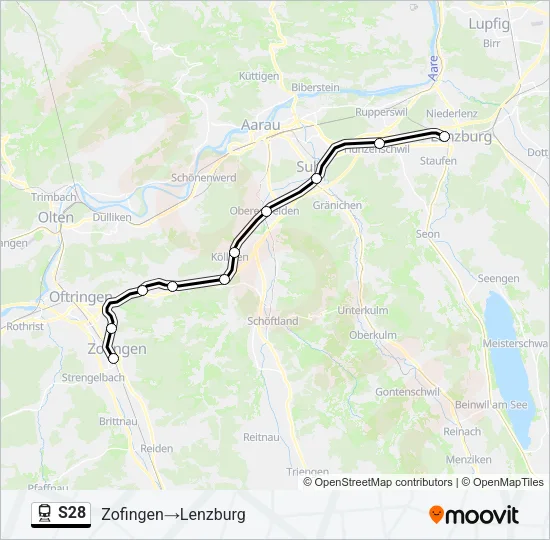 S28 Train Line Map