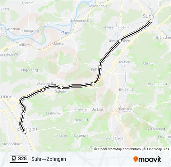 S28 Train Line Map