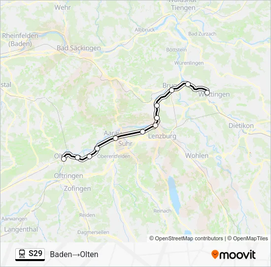 S29 Train Line Map