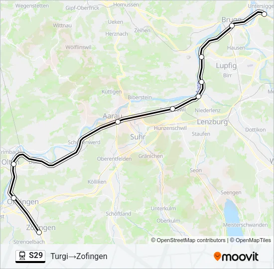 S29 Train Line Map