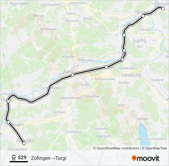 S29 Train Line Map