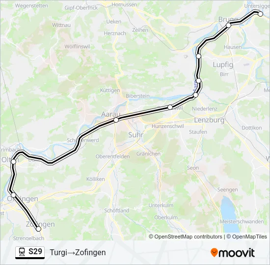 S29 Train Line Map