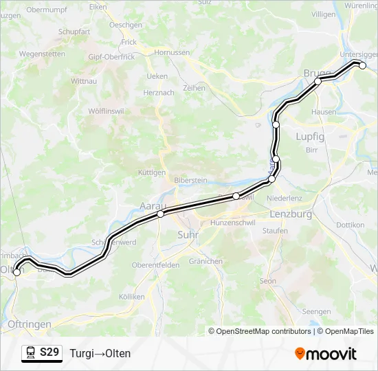 S29 Train Line Map
