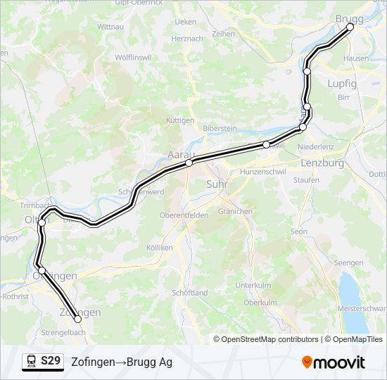 S29 Train Line Map