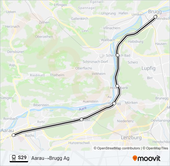 S29 Train Line Map
