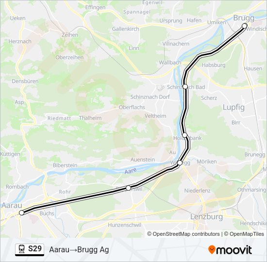 S29 Train Line Map
