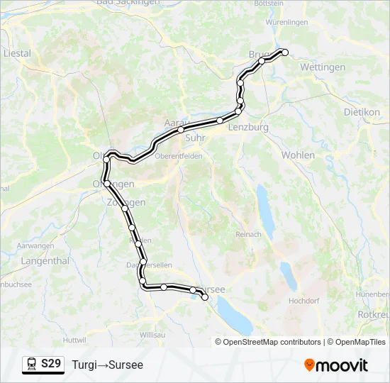 S29 Train Line Map