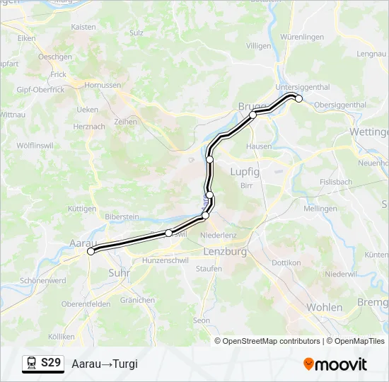 S29 Train Line Map