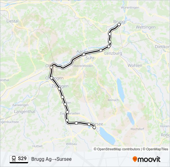 S29 Train Line Map