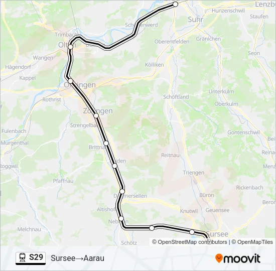 S29 Train Line Map