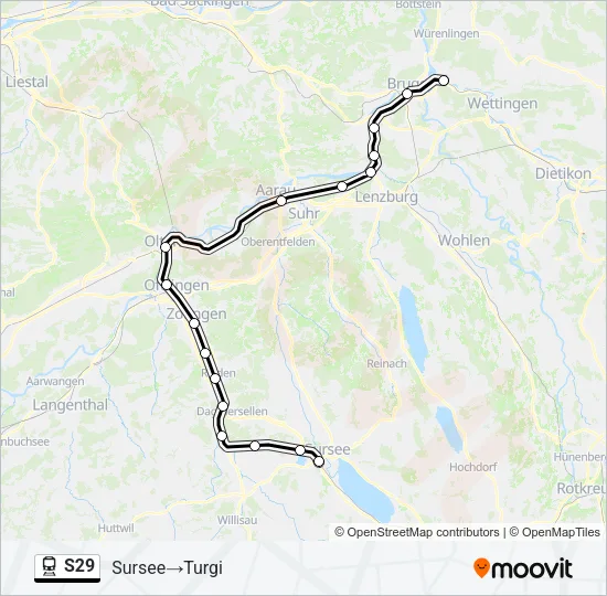 S29 Train Line Map