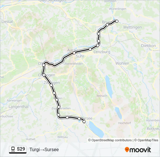 S29 Train Line Map