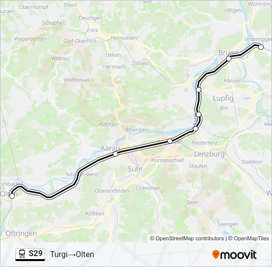 S29 Train Line Map