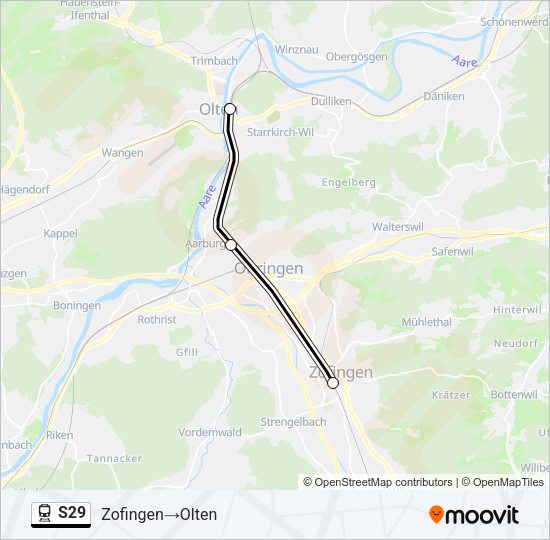 S29 Train Line Map