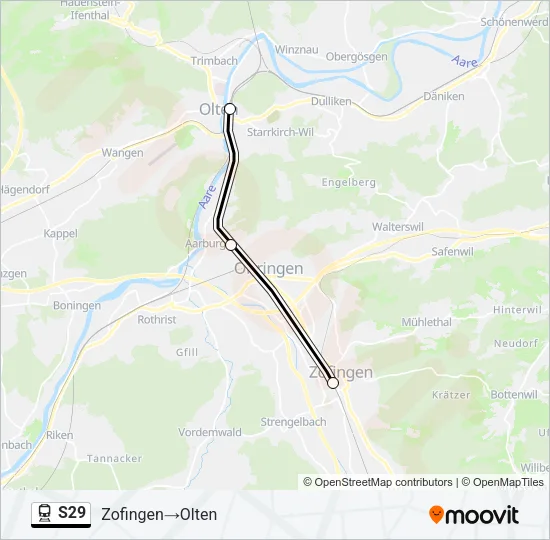S29 Train Line Map