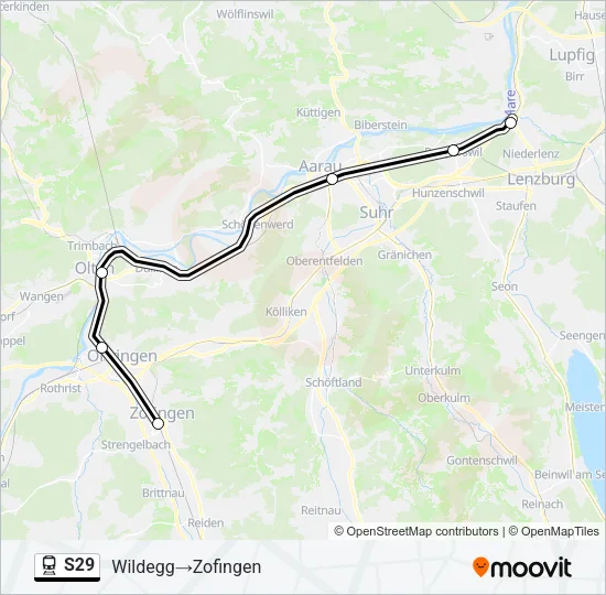 S29 Train Line Map