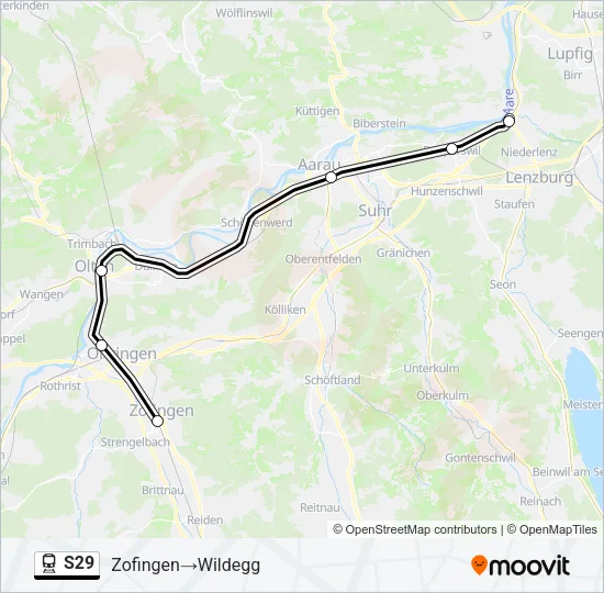 S29 Train Line Map