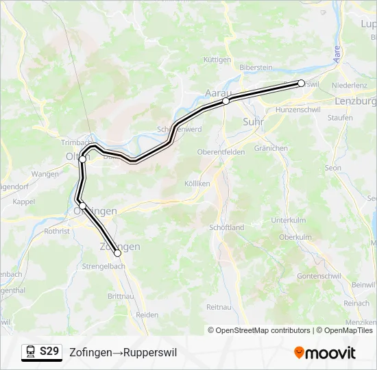 S29 Train Line Map