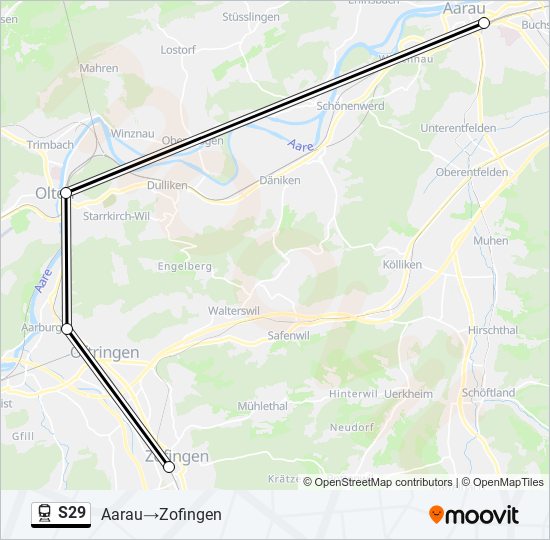 S29 train Line Map