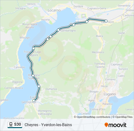 S30 train Line Map