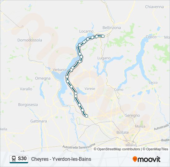 S30 train Line Map