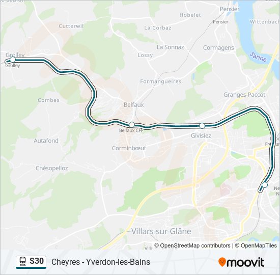 S30 train Line Map