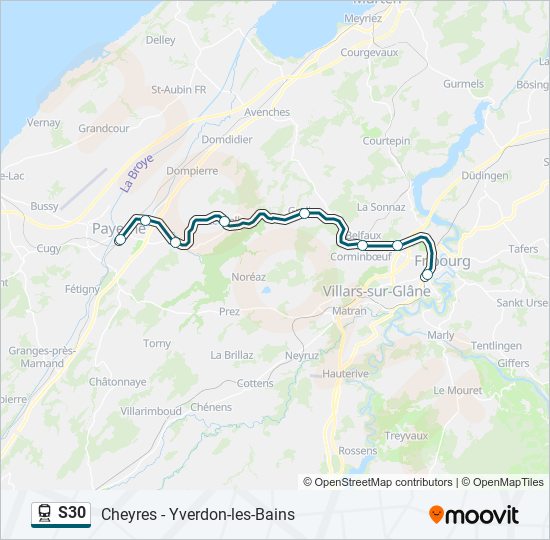 S30 train Line Map