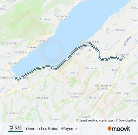 S30 train Line Map