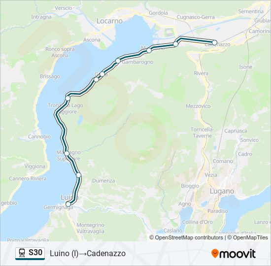 S30 train Line Map