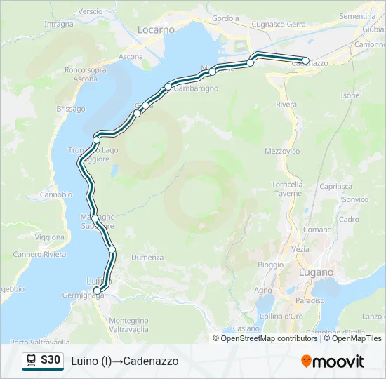S30 Train Line Map