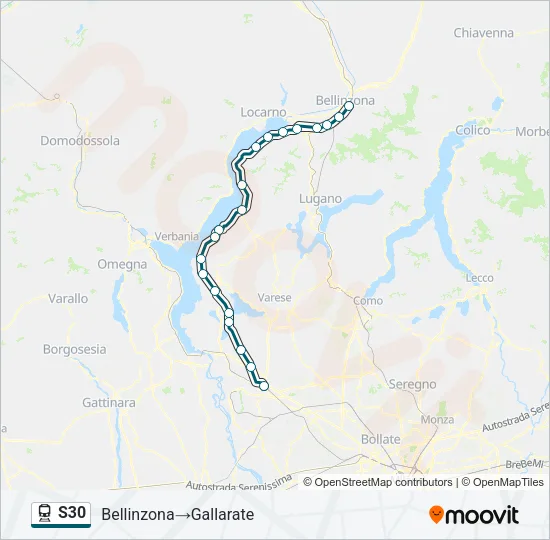 S30 Train Line Map