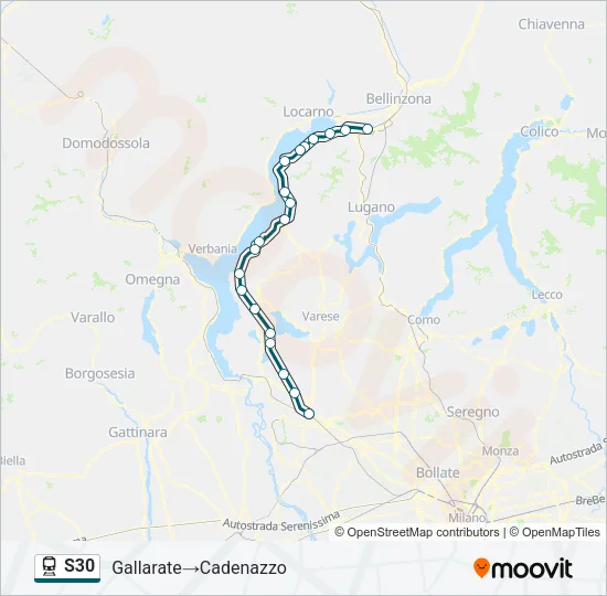S30 Train Line Map