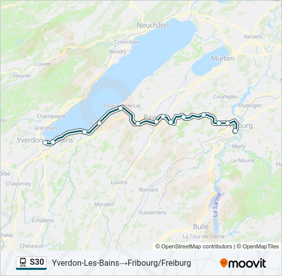 S30 train Line Map