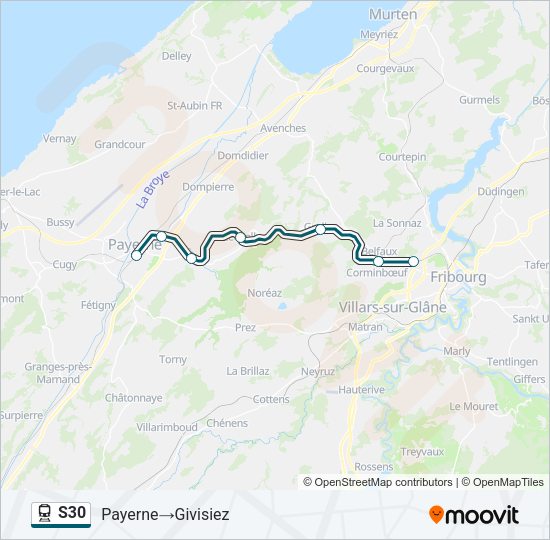 S30 Train Line Map