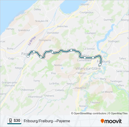 S30 Train Line Map