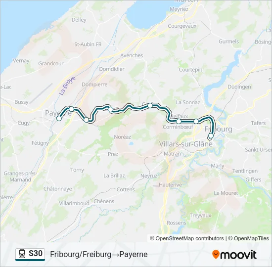 S30 Train Line Map