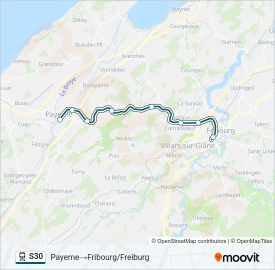 S30 Train Line Map