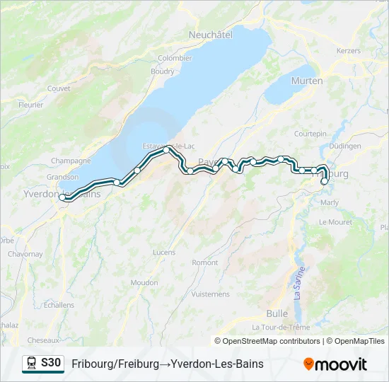 S30 Train Line Map