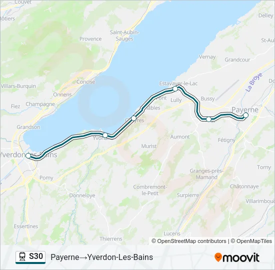 S30 Train Line Map