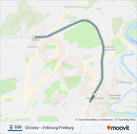 S30 Train Line Map