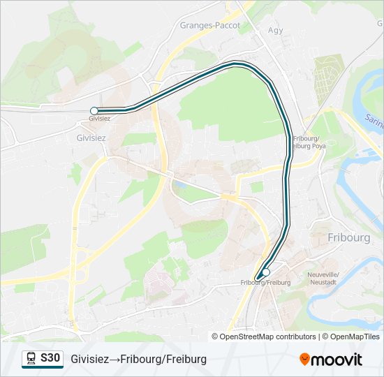 S30 Train Line Map