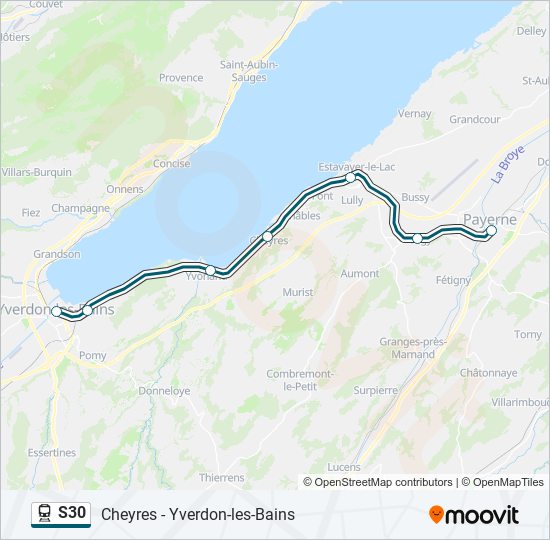 S30 train Line Map