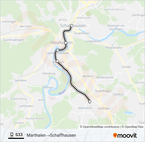 S33 Train Line Map