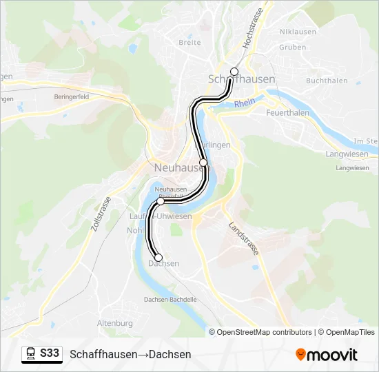 S33 Train Line Map